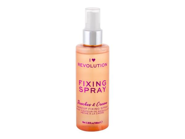Makeup Revolution Lo I Heart Revolution Fixing Spray (W) 100ml, Fixátor make-upu Peaches & Cream