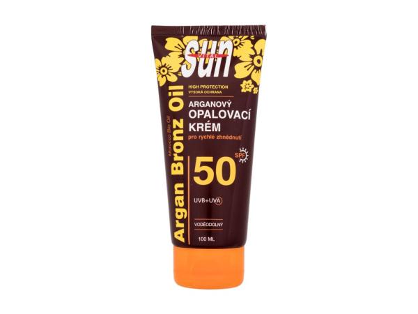 Vivaco Sun Argan Bronz Oil Tanning Cream (U) 100ml, Opaľovací prípravok na telo SPF50
