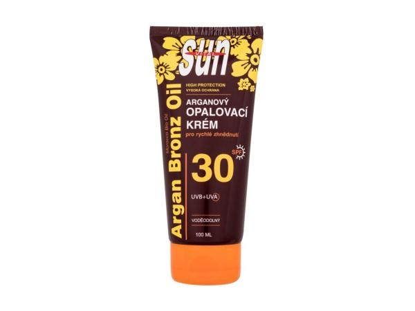 Vivaco Sun Argan Bronz Oil Tanning Cream (U) 100ml, Opaľovací prípravok na telo SPF30