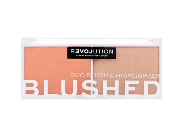 Revolution Relove Colour Play Blushed Duo Blush & Highlighter Queen (W) 5,8g, Kontúrovacia paletky