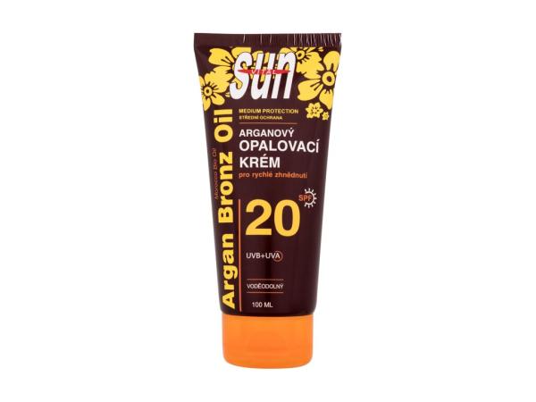 Vivaco Sun Argan Bronz Oil Tanning Cream (U) 100ml, Opaľovací prípravok na telo SPF20