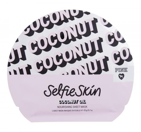 Pink Selfie Skin Coconut Oil Sheet Mask (W) 1ks, Pleťová maska