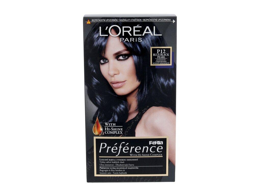 L&apos;Oréal Paris Préférence Féria P12 Blue Black Pearl (W) 60ml, Farba na vlasy