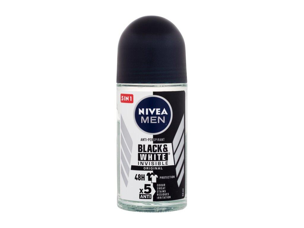 Nivea Men Invisible For Black &amp; White Original (M) 50ml, Antiperspirant Deo Roll-On