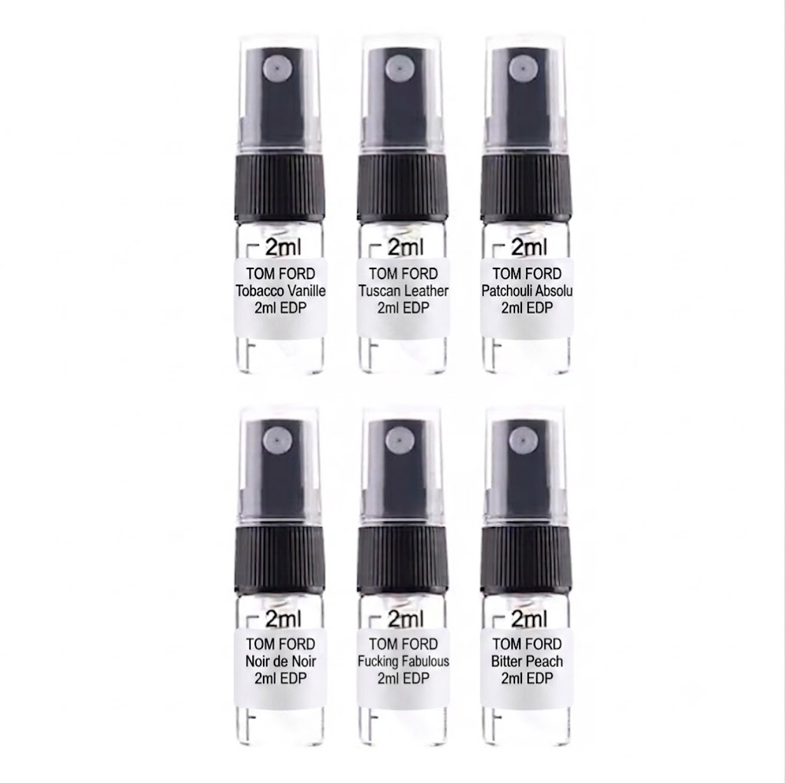 Mix odstrekov Tom Ford 6 × 2 ml, Parfumovaná voda (U)