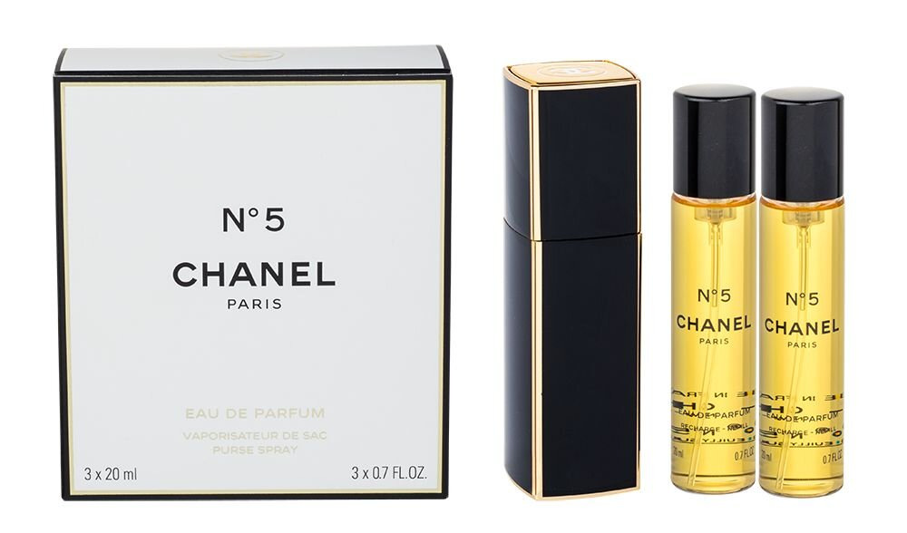 Chanel No.5 (W) 20ml, Parfumovaná voda Twist and Spray 3x 20 ml