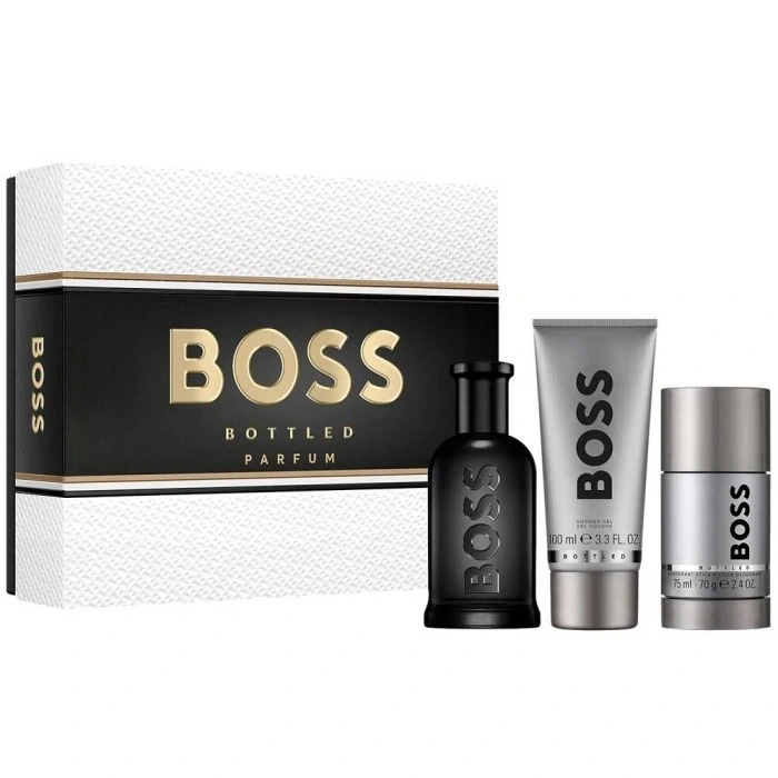HUGO BOSS Boss Bottled Parfum 100ml + Sprchovací gel 100ml + Deostick 75ml, Darčeková sada