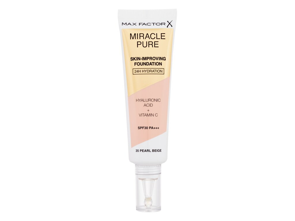 Max Factor Miracle Pure Skin-Improving Foundation 35 Pearl Beige (W) 30ml, Make-up SPF30