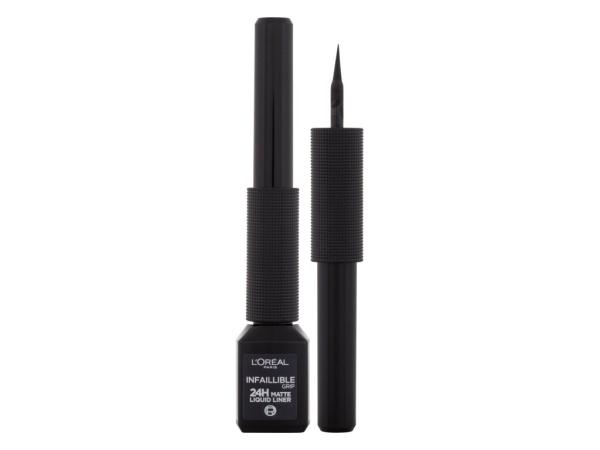 L'Oréal Paris Infaillible Grip 24H Matte Liquid Liner 01 Black (W) 3ml, Očná linka