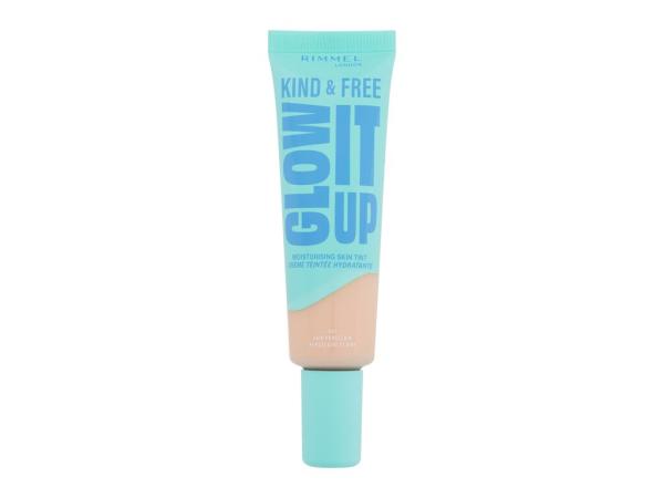 Rimmel London Kind & Free Glow It Up Moisturising Skin Tint 001 Fair Porcelain (W) 30ml, Make-up