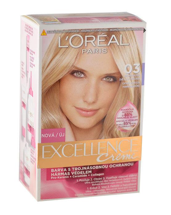 L'Oréal Paris Excellence Creme Triple Protection 03 Lightest Natural Ash Blonde (W) 1ks, Farba na vlasy