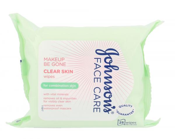 Johnson´s Clear Skin Face Care (W) 25ks, Čistiace obrúsky