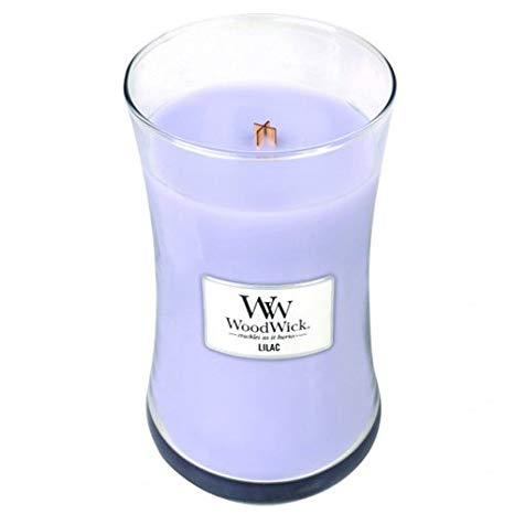 Woodwick oválna váza Lilac 609.5g, Vonná sviečka