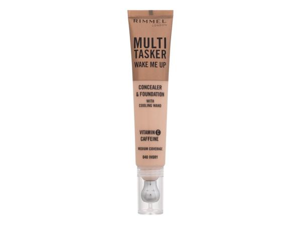 Rimmel London Multi Tasker Wake Me Up Concealer & Foundation 040 Ivory (W) 20ml, Korektor