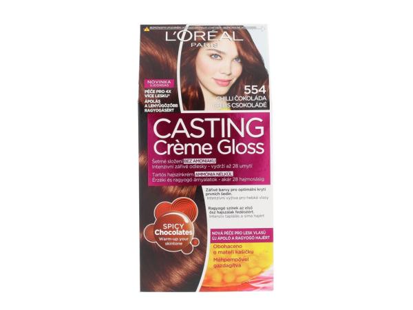 L'Oréal Paris Casting Creme Gloss 554 Chilli Chocolate (W) 48ml, Farba na vlasy