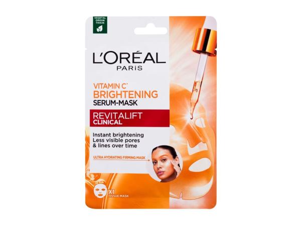 L'Oréal Paris Vitamin C Brightening Serum-Mask Revitalift Clinical (W)  26g, Pleťová maska
