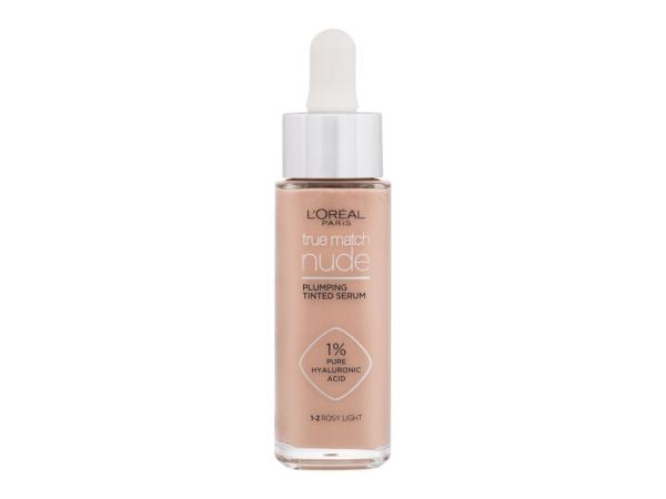 L'Oréal Paris True Match Nude 1-2 Rosy Light (W) 30ml, Make-up Plumping Tinted Serum