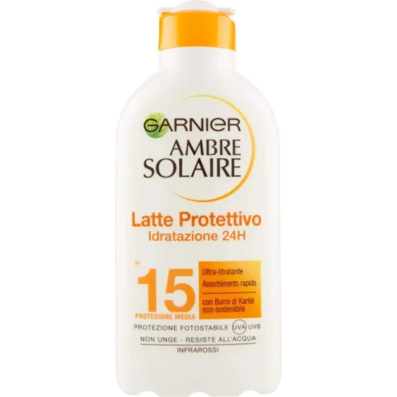 Garnier Ambre Solaire Protection Lotion (U) 200ml, Opaľovací prípravok na telo SPF15