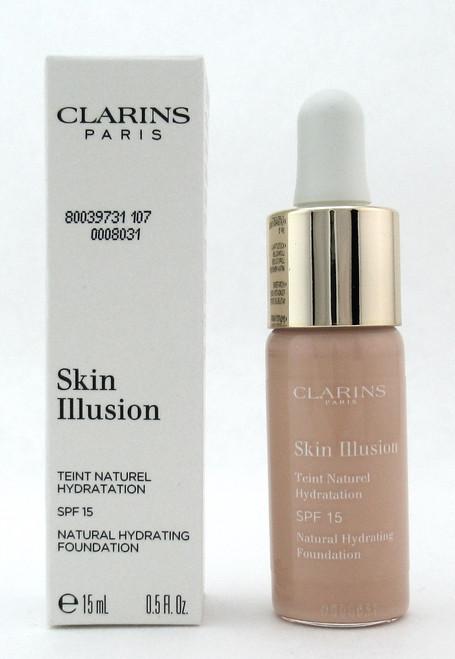 Clarins Skin Illusion Natural Hydrating Foundation 107 Beige (W) 15ml, Make-up