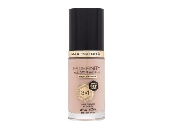 Max Factor Facefinity All Day Flawless C40 Light Ivory (W) 30ml, Make-up SPF20
