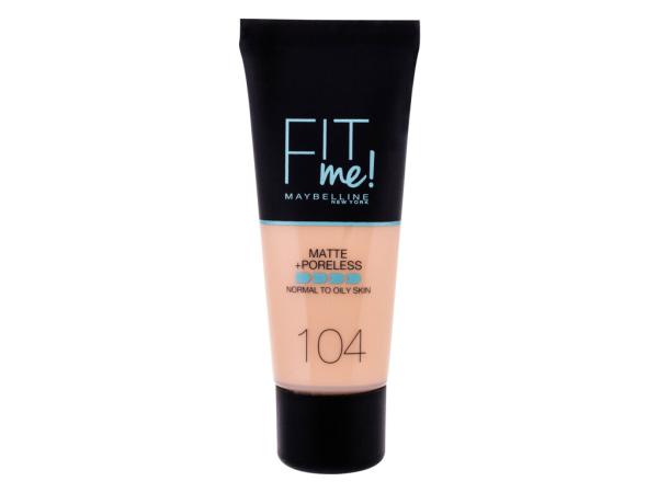 Maybelline Fit Me! Matte + Poreless 104 Soft Ivory (W) 30ml, Make-up