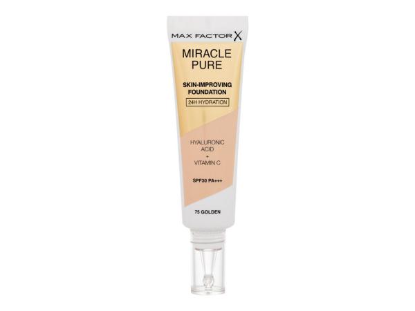 Max Factor Miracle Pure Skin-Improving Foundation 75 Golden (W) 30ml, Make-up SPF30