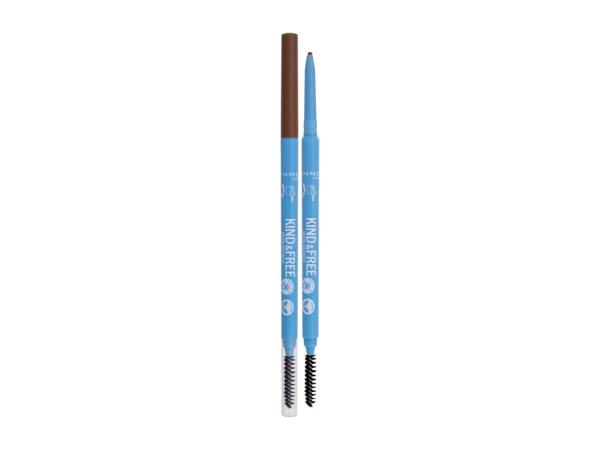 Rimmel London Kind & Free Brow Definer 003 Warm Brown (W) 0,09g, Ceruzka na obočie