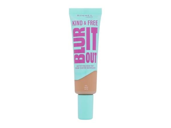 Rimmel London Kind & Free Blur It Out Mattifying Skin Tint 410 Latte (W) 30ml, Make-up