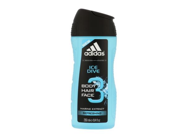 Adidas Ice Dive (M) 250ml, Sprchovací gél 3in1