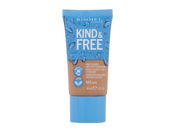 Rimmel London Kind & Free Skin Tint Foundation 410 Latte (W) 30ml, Make-up