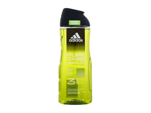 Adidas Pure Game Shower Gel 3-In-1 (M) 400ml, Sprchovací gél New Cleaner Formula