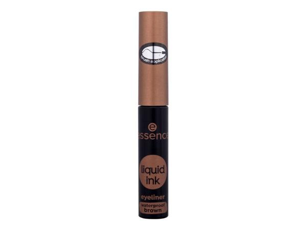 Essence Liquid Ink Eyeliner Brown (W) 3ml, Očná linka Waterproof