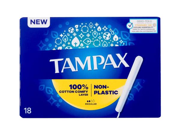 Tampax Non-Plastic Regular (W) 18ks, Tampón