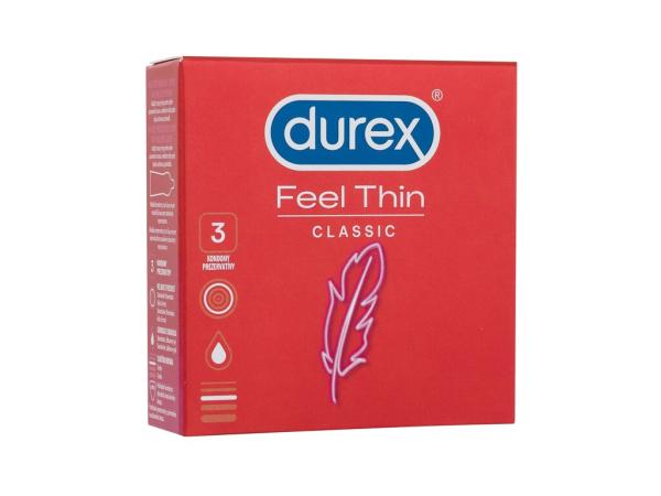 Durex Feel Thin Classic (M) 3ks, Kondómy