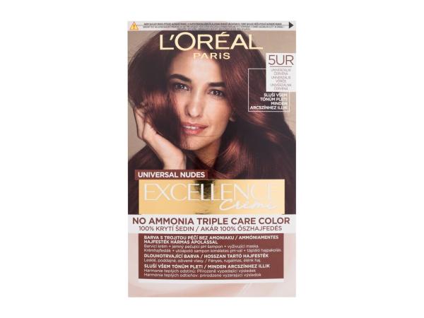 L'Oréal Paris Excellence Creme Triple Protection 5UR Universal Red (W) 48ml, Farba na vlasy