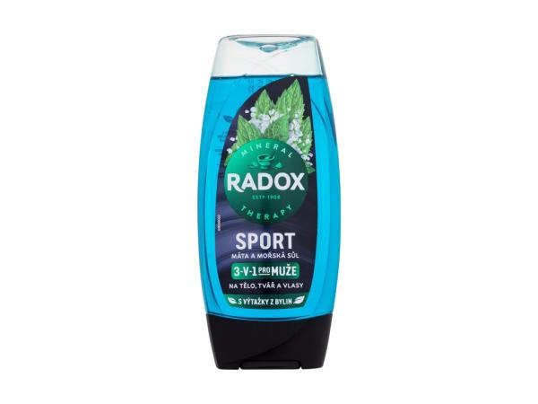 Radox Mint And Sea Salt 3-in-1 Shower Gel Sport (M)  225ml, Sprchovací gél
