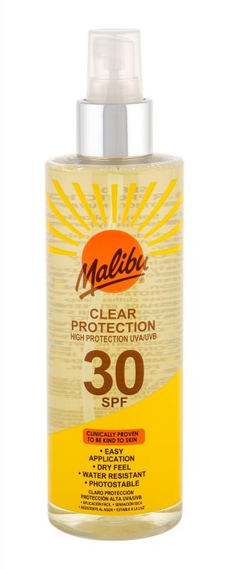 Malibu Clear Protection (U) 250ml, Opaľovací prípravok na telo SPF30
