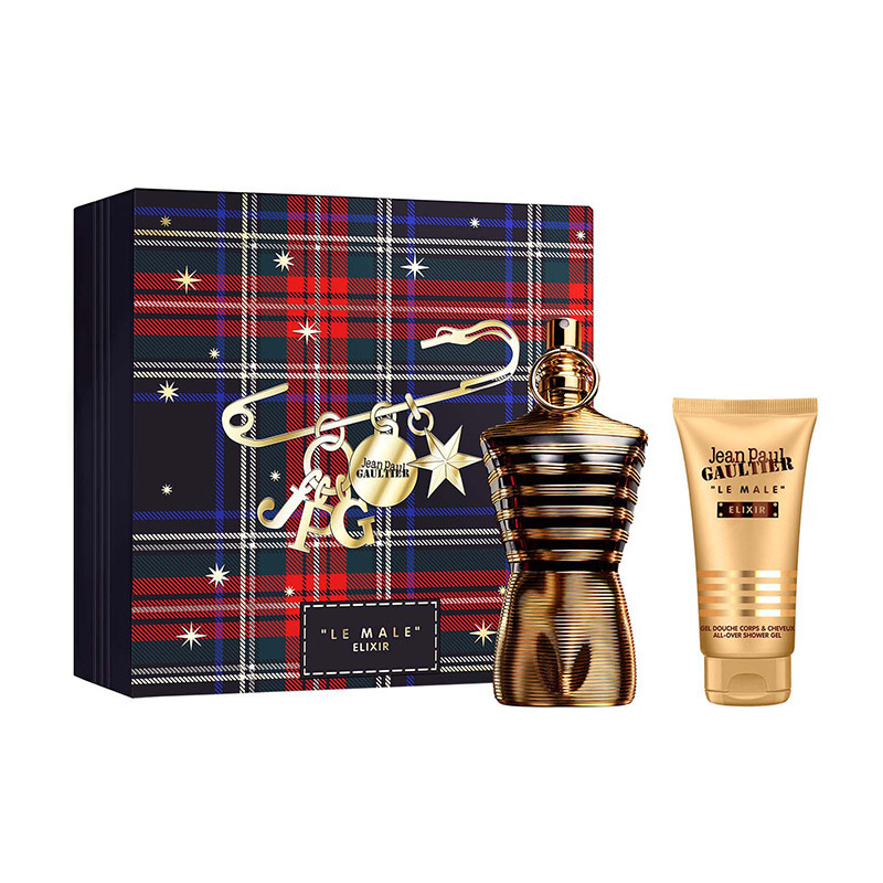 Jean Paul Gaultier Le Male Elixir Parfum 125ml + Sprchovací gel 75ml, Darčeková sada (M)