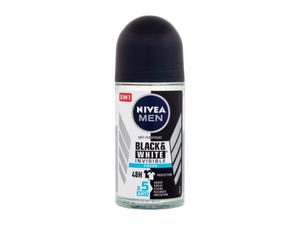 Nivea Men Invisible For Black & White Fresh (M) 50ml, Antiperspirant 48h