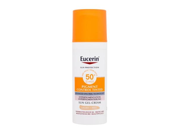 Eucerin Sun Protection Pigment Control Tinted Gel-Cream Light (W) 50ml, Opaľovací prípravok na tvár SPF50+