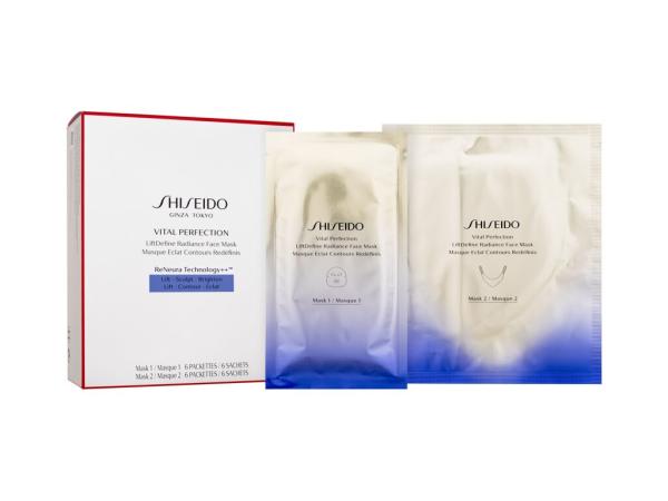 Shiseido Vital Perfection LiftDefine Radiance Face Mask (W) 12ks, Pleťová maska