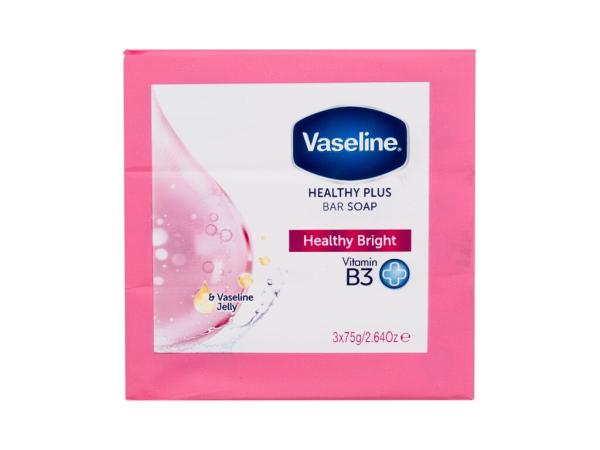 Vaseline Healthy Plus Bar Soap Healthy Bright (U) 3x75g, Tuhé mydlo