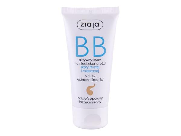 Ziaja BB Cream Oily and Mixed Skin Dark (W) 50ml, BB krém SPF15