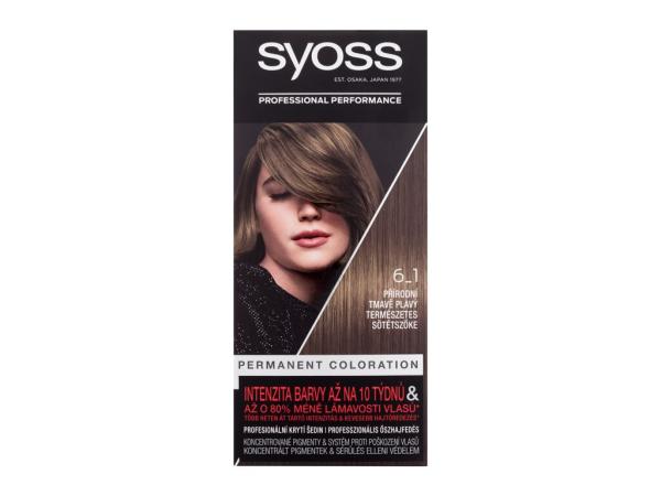 Syoss Permanent Coloration 6-1 Natural Dark Blonde (W) 50ml, Farba na vlasy