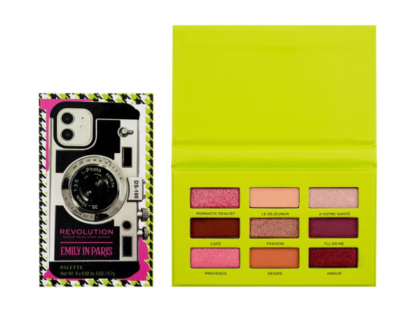 Makeup Revolution London Emily In Paris Camera Queen Eyeshadow Palette (W) 6,3g, Očný tieň