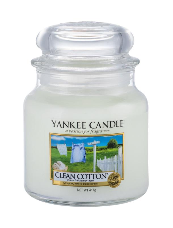 Yankee Candle Clean Cotton (U)  411g, Vonná sviečka