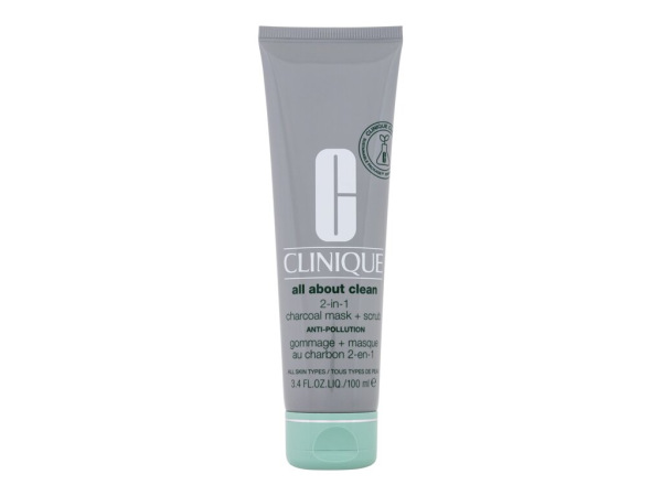 Clinique All About Clean 2-in-1 Charcoal Mask + Scrub (W) 100ml, Pleťová maska