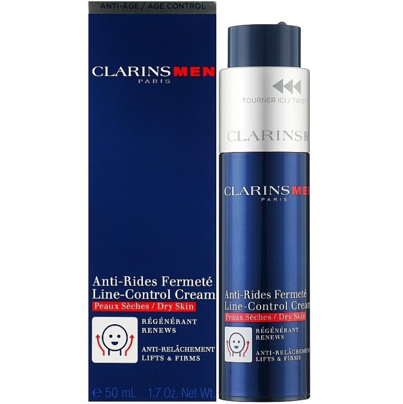 Clarins Men Line Control Cream Dry Skin 50ml, Denný pleťový krém