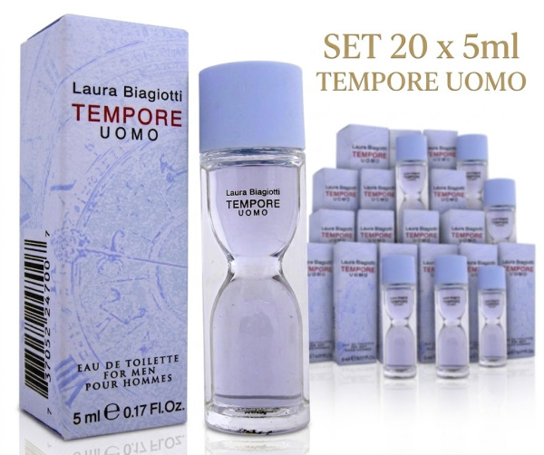 Laura Biagiotti Tempore Uomo 20 x 5 ml, Toaletná voda (Pôvodná cena €98,-)
