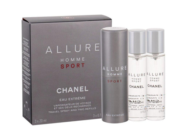 Chanel Allure Homme Sport Eau Extreme (M) 3 x 20 ml, Toaletná voda Twist and Spray